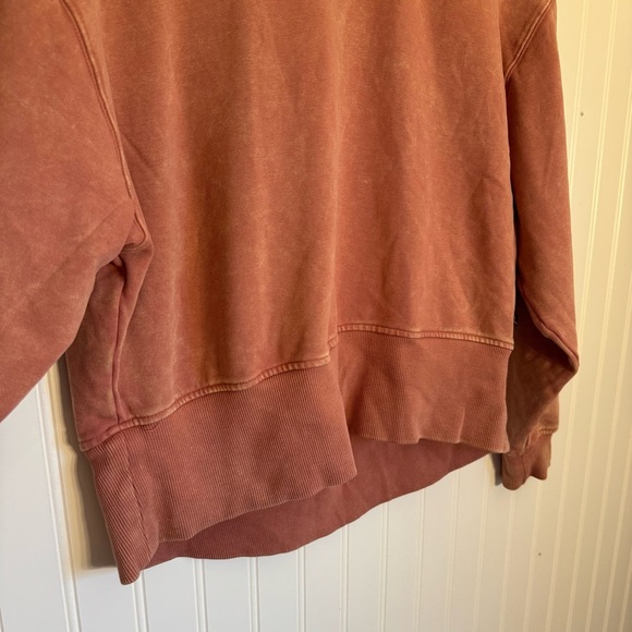 JoyLab Women’s Salmon Pink Cropped Crewneck Bleach Spattered Sweater Size XS - Picture 2 of 11